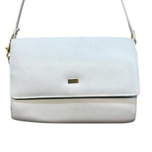 Buxton White Crossbody‎ Clutch Purse Bag Pocket Book Removable Strap
